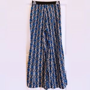 🌙BlueWhite&Black Palazzo WideLegPants BohoPrint🌙